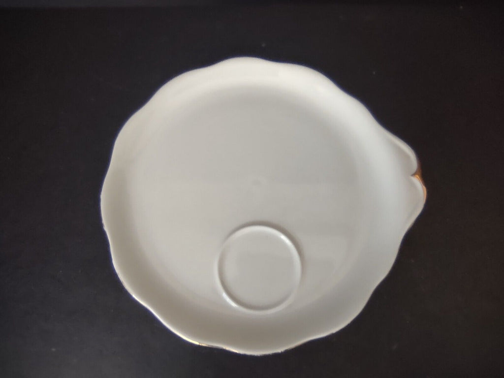 Set of 4 Royal Albert Dessert Plate White Gold Rim (lot 434)