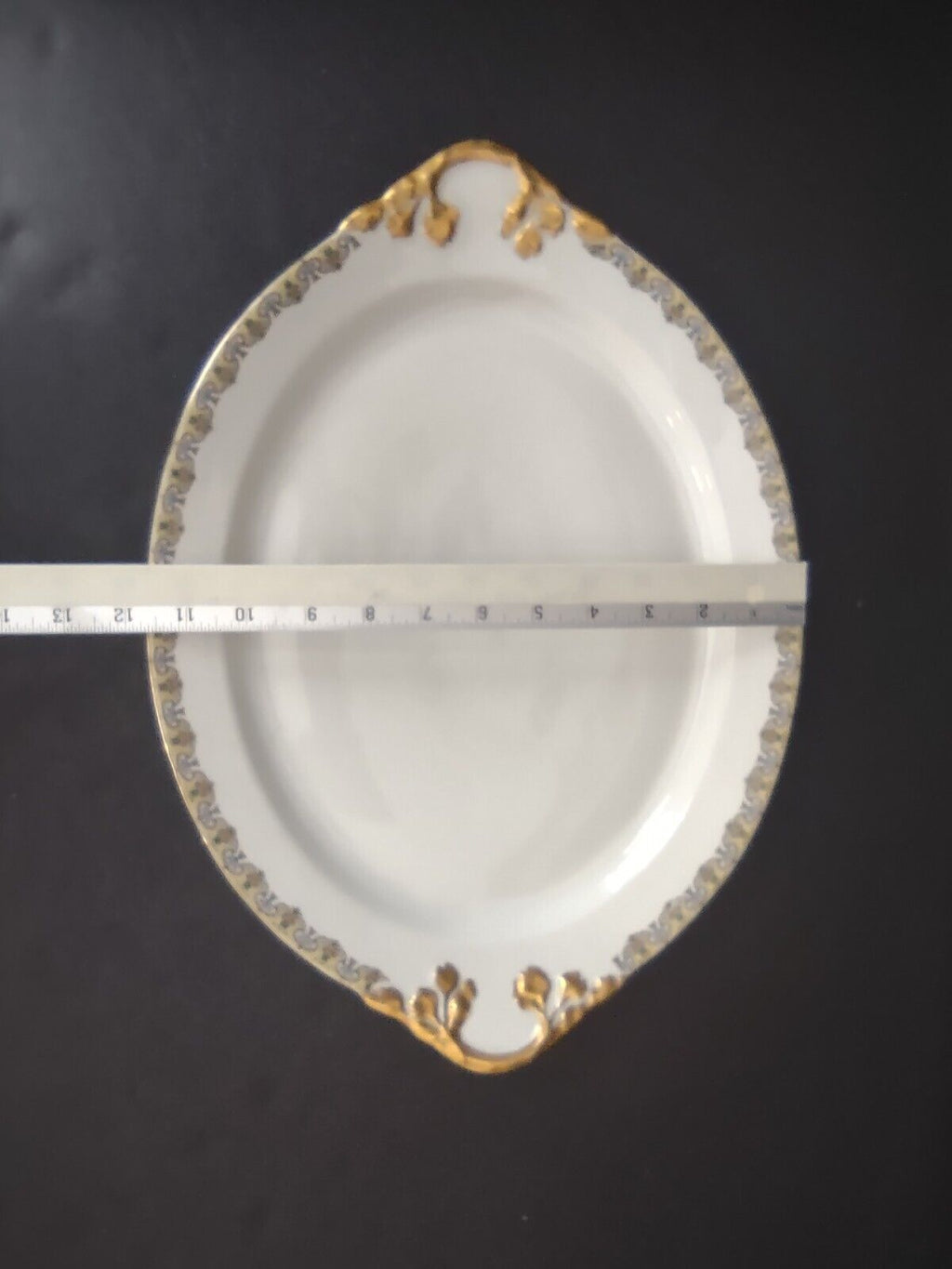Wm Guerin France Limoges Set 4 x Serving Platter Plate Bowl Gold Trim (lot 533)