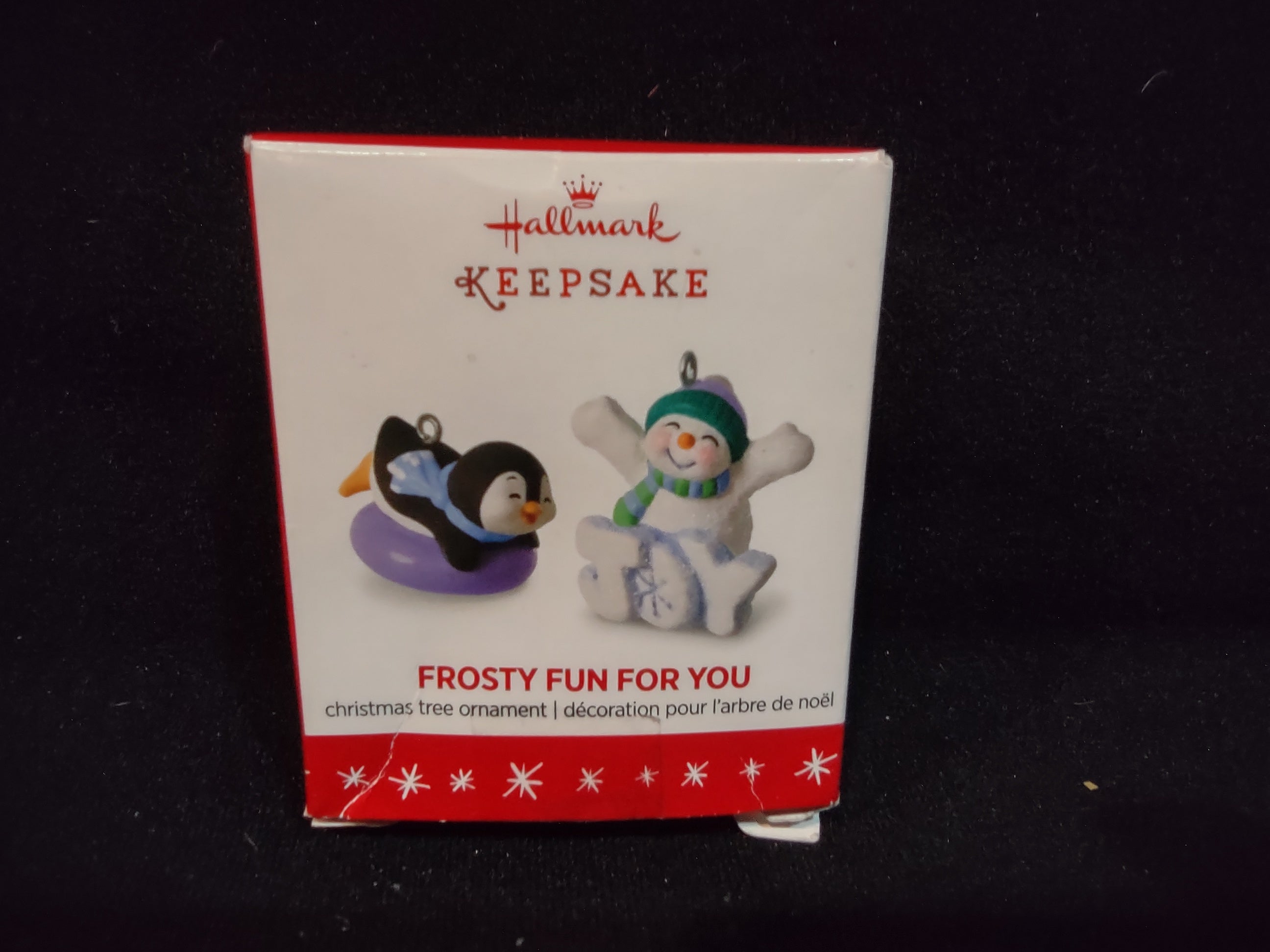 Hallmark 2016 Christmas Ornaments Penguin Snowman Very Small (Lot 4803)