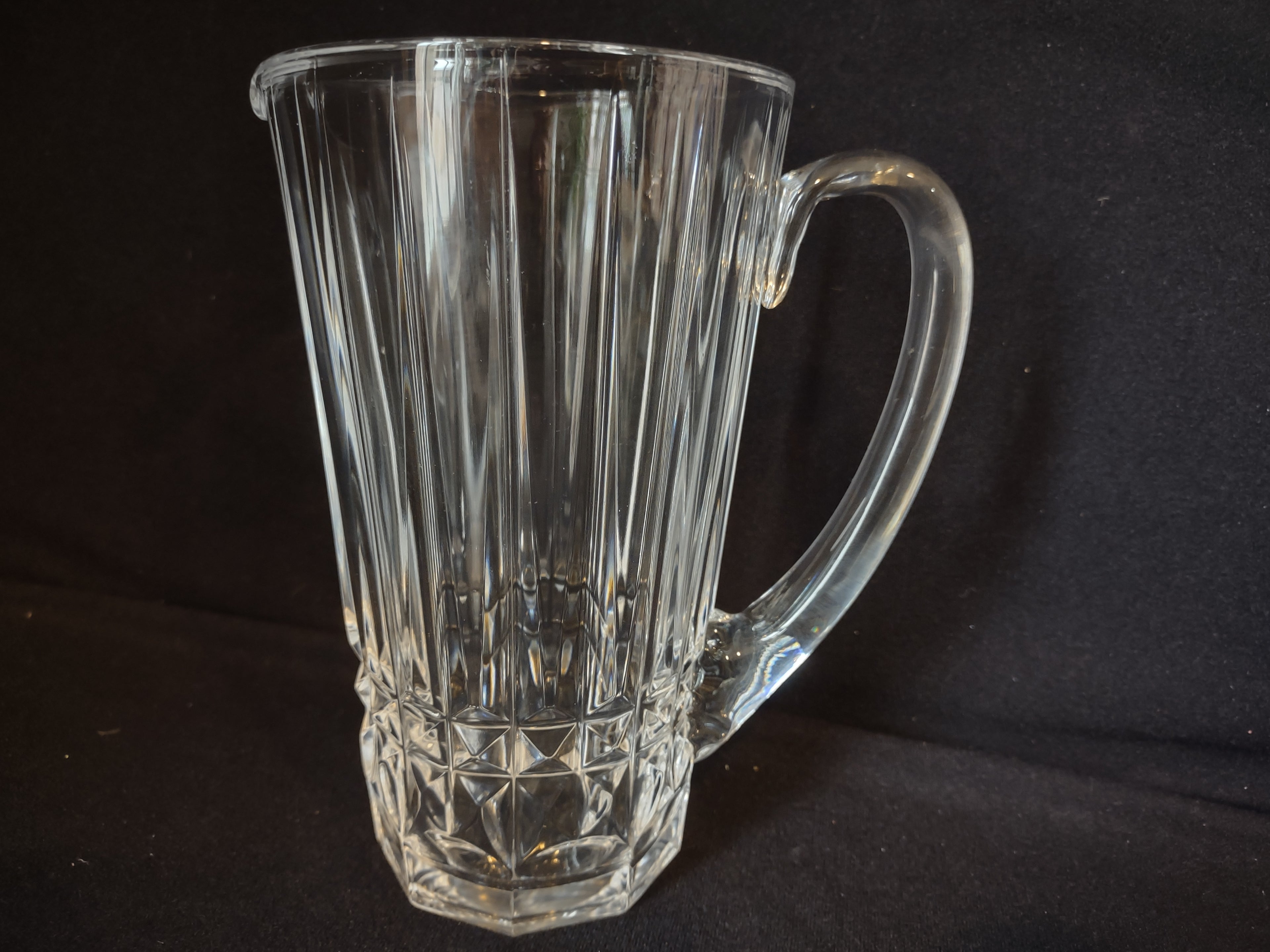 Vintage Crystal Pitcher 8" Val St Lambert (lot 2753)