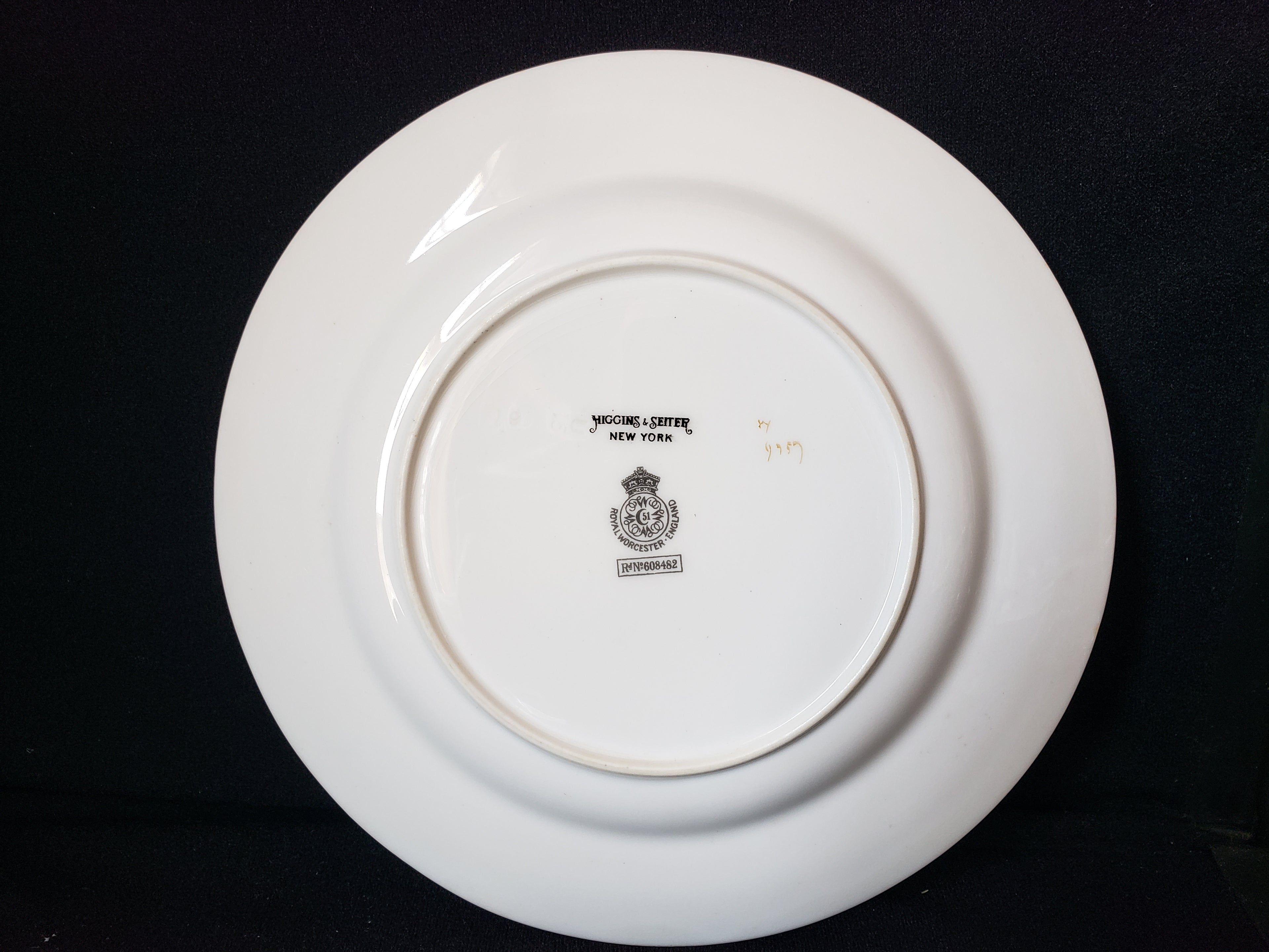 Vintage Royal Worcester Higgins Seiter Butterfly Salad Plate 8" (lot 2122)