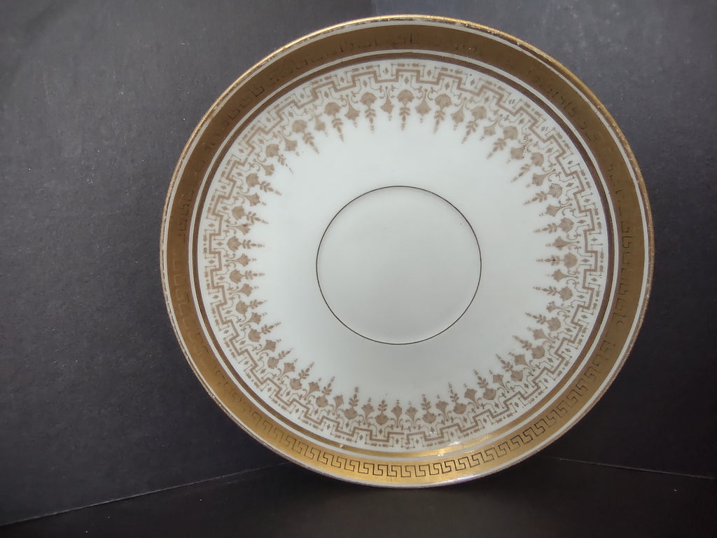 Delinieres Haviland Limoges Saucer ONLY Gold Black Decor (lot 1070)