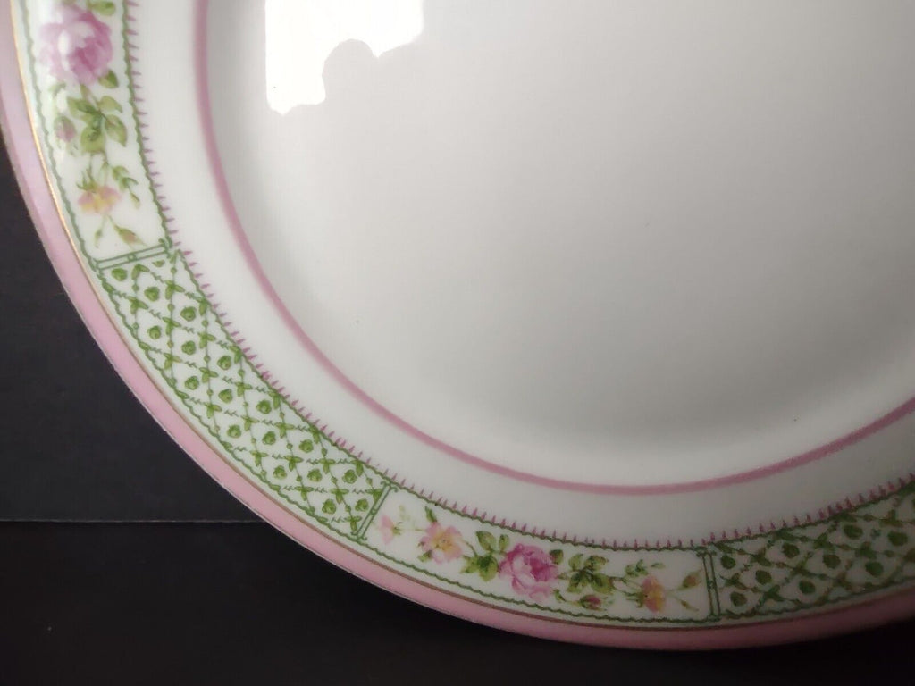 Depose France Bailey Banks Biddle Bread Butter Plate 6-1/4" Pink Green (lot 741)
