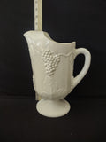 Vintage Indiana Glass Colony Harvest Grape Milk Glass Pitcher (Lot 3269)