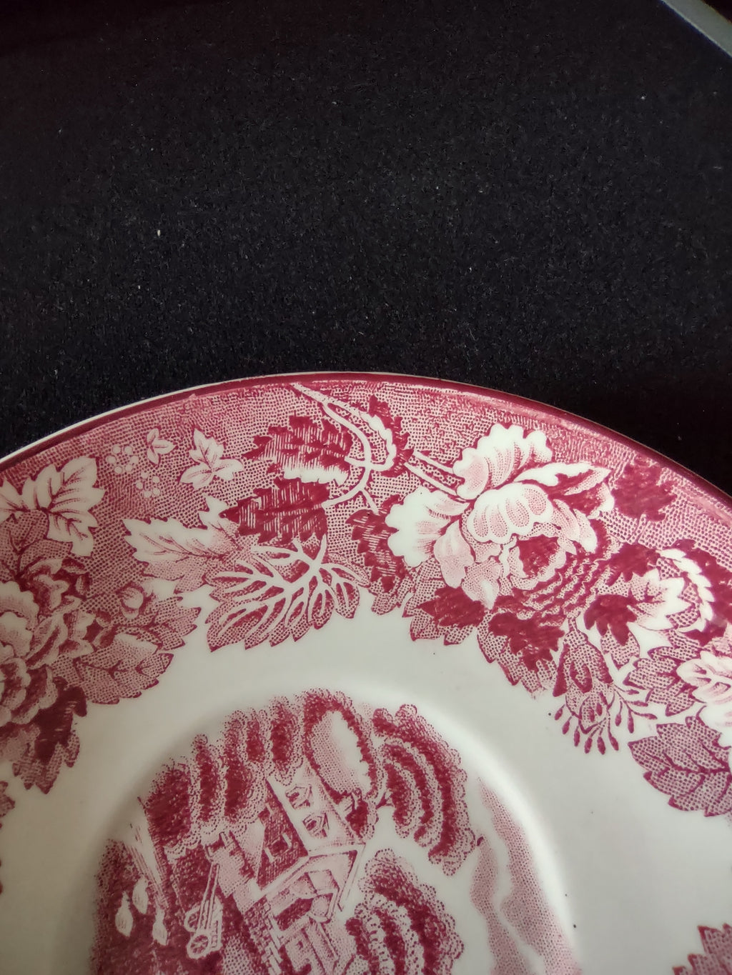 Vintage Wood Sons Cream Soup Bowl Enoch Woods English Scenery REPAIRED (Lot 5683