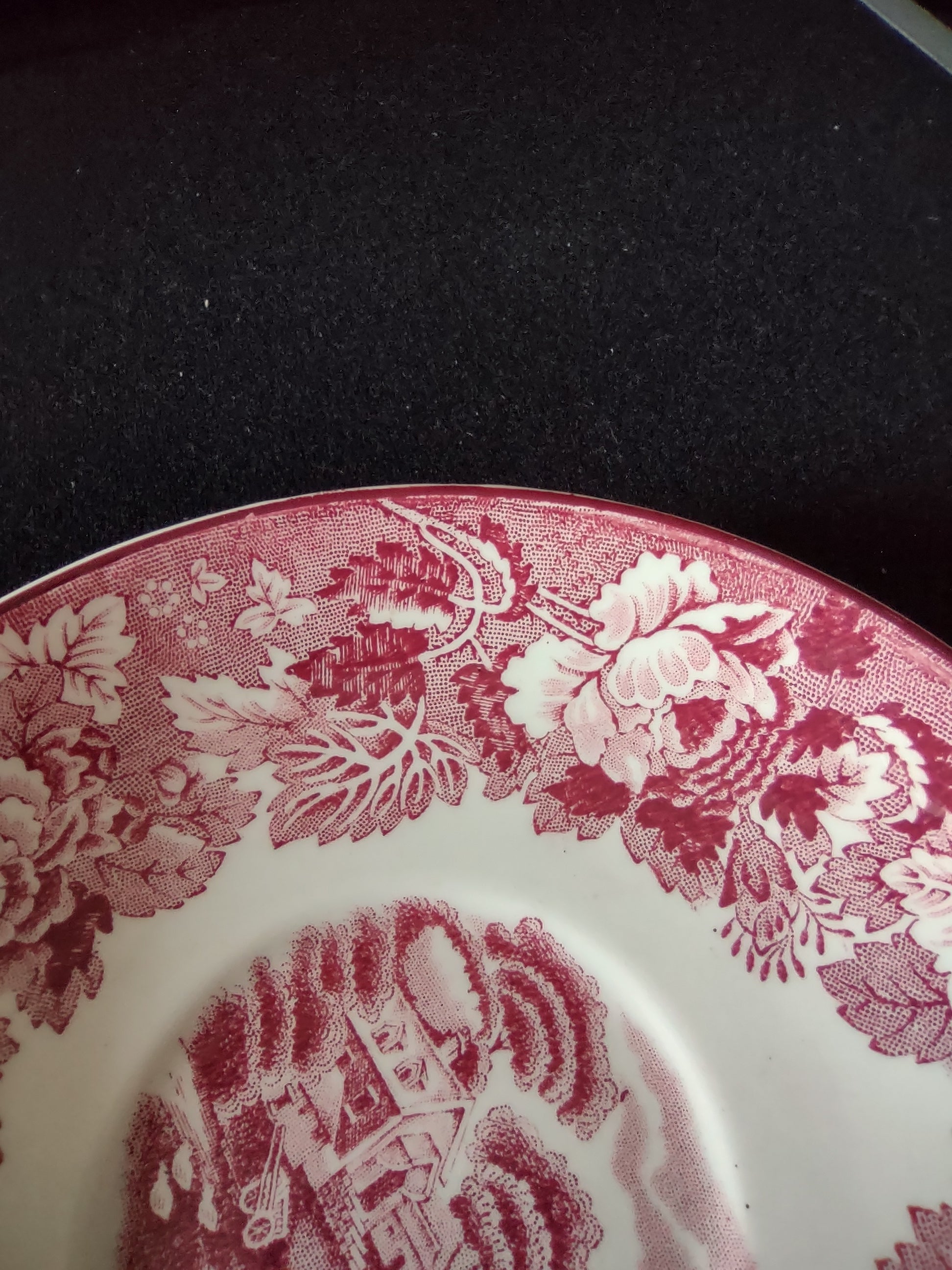 Vintage Wood Sons Cream Soup Bowl Enoch Woods English Scenery REPAIRED (Lot 5683
