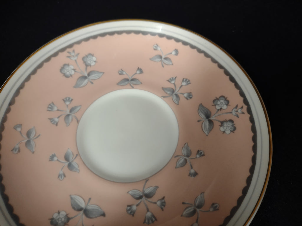 Wedgwood Pimpernel Pink Saucer ONLY Green Stamp (lot 2768)