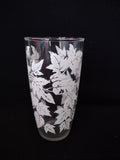Vintage White Maple Leaves Tumbler Drinking Glass (lot 5176)