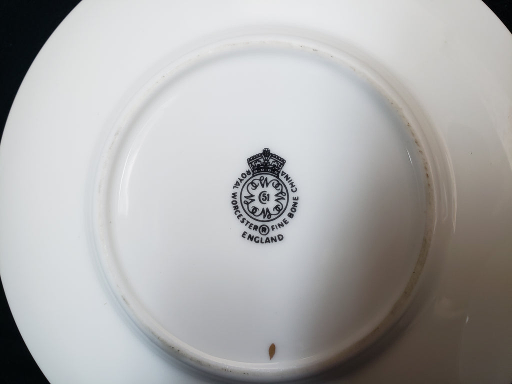 Vintage Royal Worcester Demitasse Cup with Saucer Roses (lot 2068)