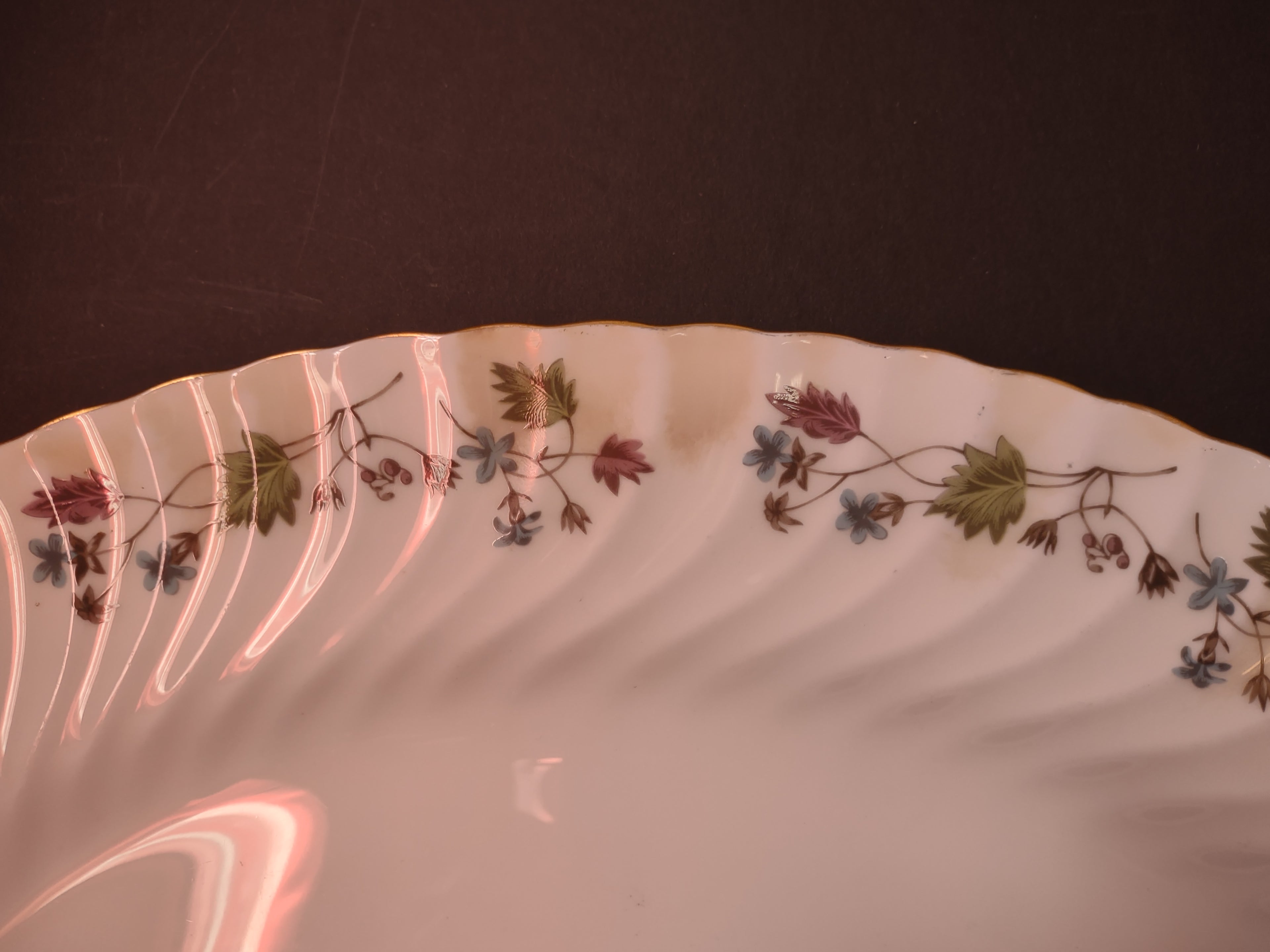 Vintage Minton England Bone Dryden Large Serving Platter IMPERFECT (lot 5460)