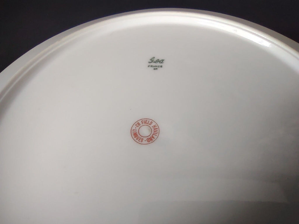 Vintage GDA Limoges Gold Trim Dinner Plate Summer Flower Garland (lot 689)