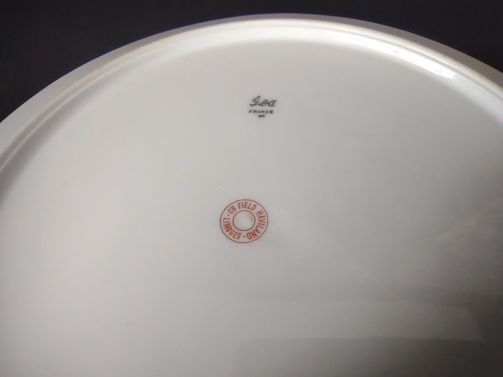 Vintage GDA Limoges Gold Trim Dinner Plate Summer Flower Garland (lot 689)