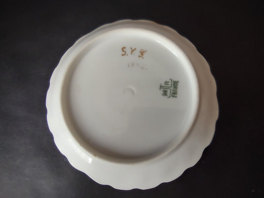1892 - M. Redon Limoges Raised Edge Gold Trim Small Plate Bowl Cream (lot 696)