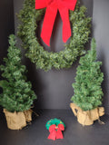 Christmas Artificial Tree Wreath Door Handle Ornament (lot 1222)
