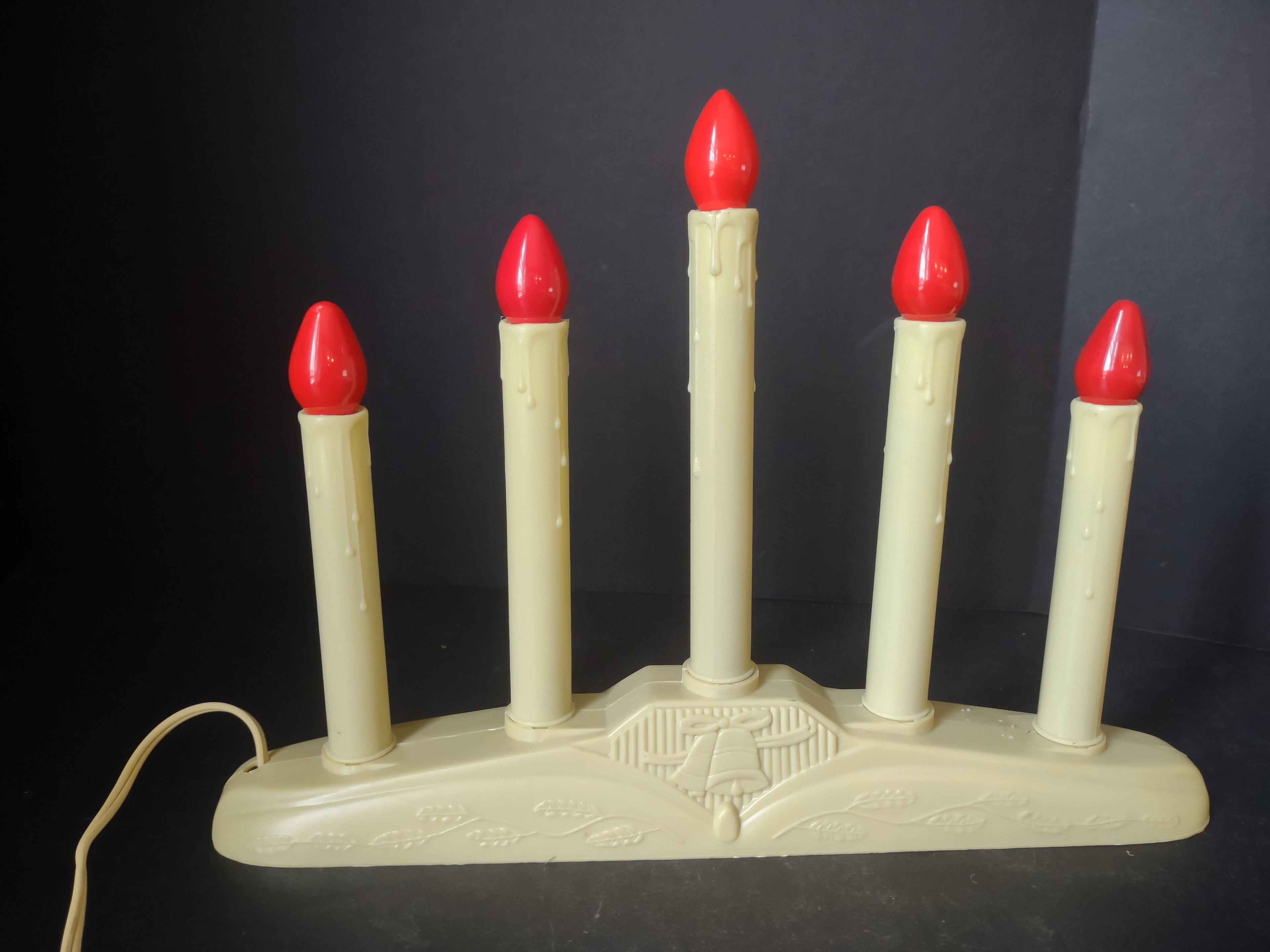 Set 2 Christmas Window 5 Candle Drip Candle Bell Candelabra Candolier (lot 2301)