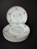 Avenir Limoges France 5 x Salad Plate Rose Garland (lot 559)
