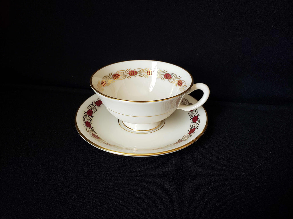 Vintage Lenox Pinehurst O-407-R Tea Cup with Saucer (lot 1937)