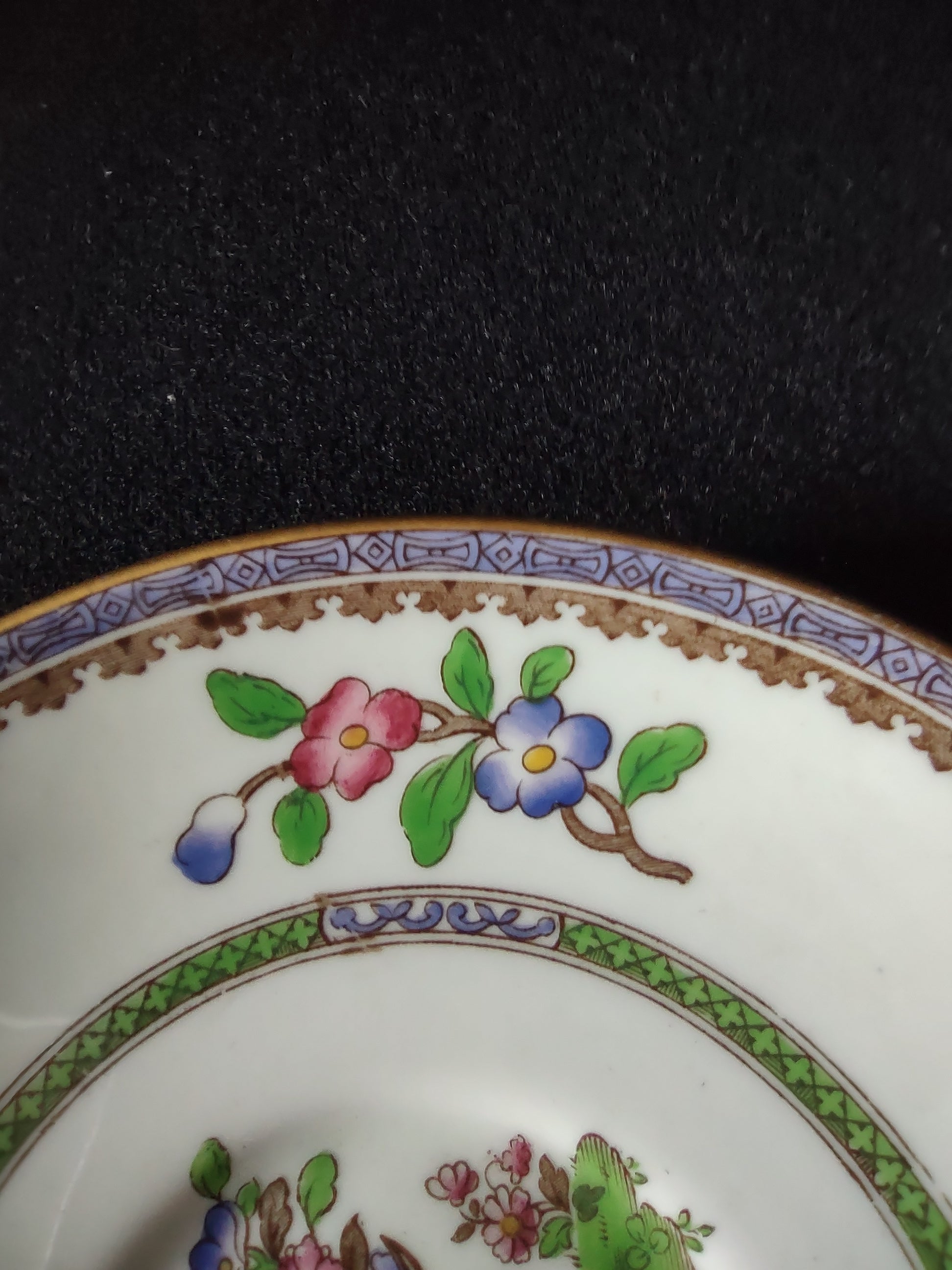 Vintage Copeland Spode Saucer Old Bow Chinoiserie Style Harrods London (Lot 5765