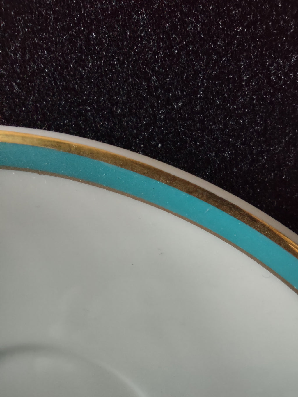 Vintage Minton Saturn Turquoise Tea Cup Saucer Bone China (Lot 5493)