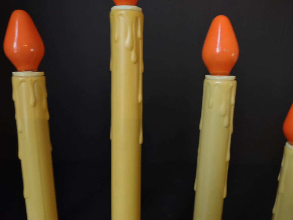 Vintage Christmas Set of 2 Window 5 Candle Drip Candelabra Candolier (lot 2299)