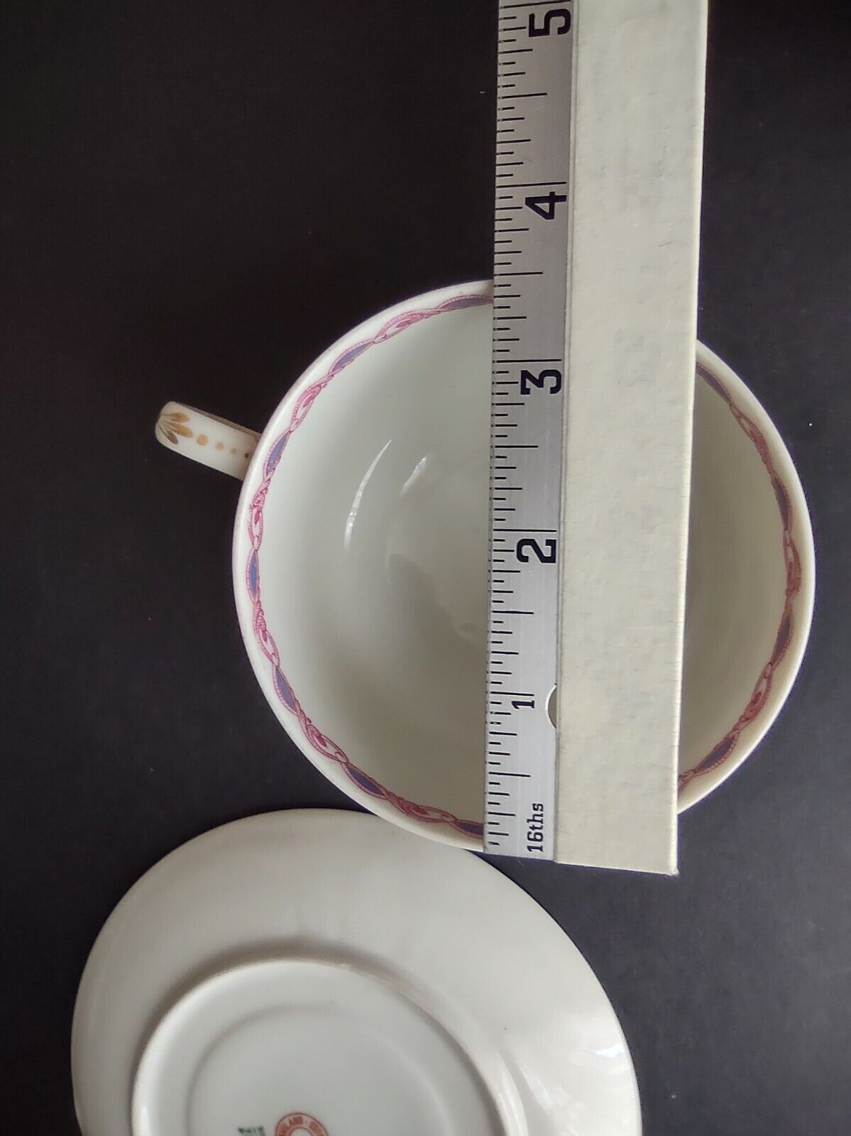 GDA Limoges France Wright Tyndale Van Roden 4 x Teacup & Saucer Pink (lot 739)