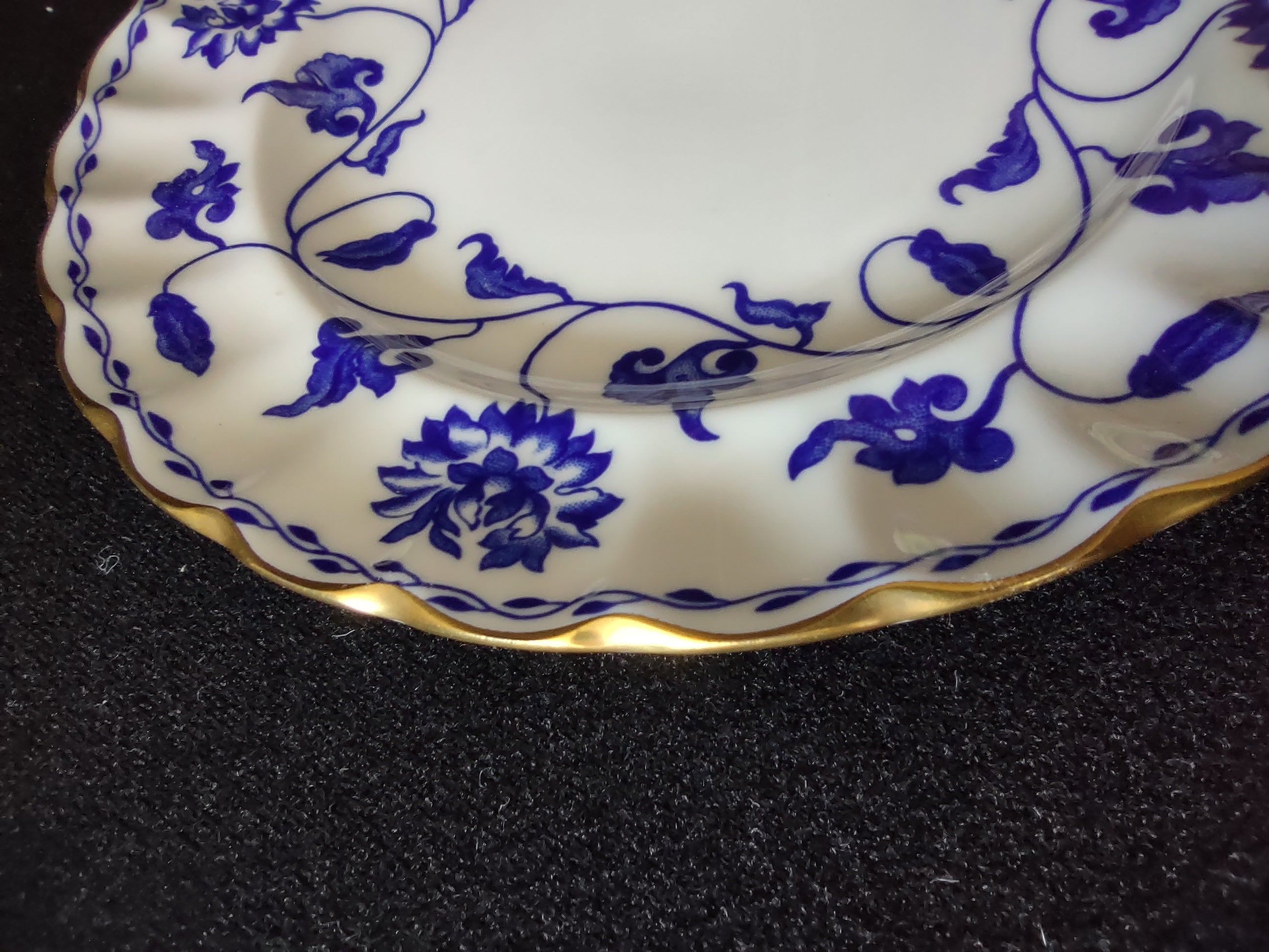 Vintage Spode Plate Bone China Blue Colonel English Countryside (Lot 5734)