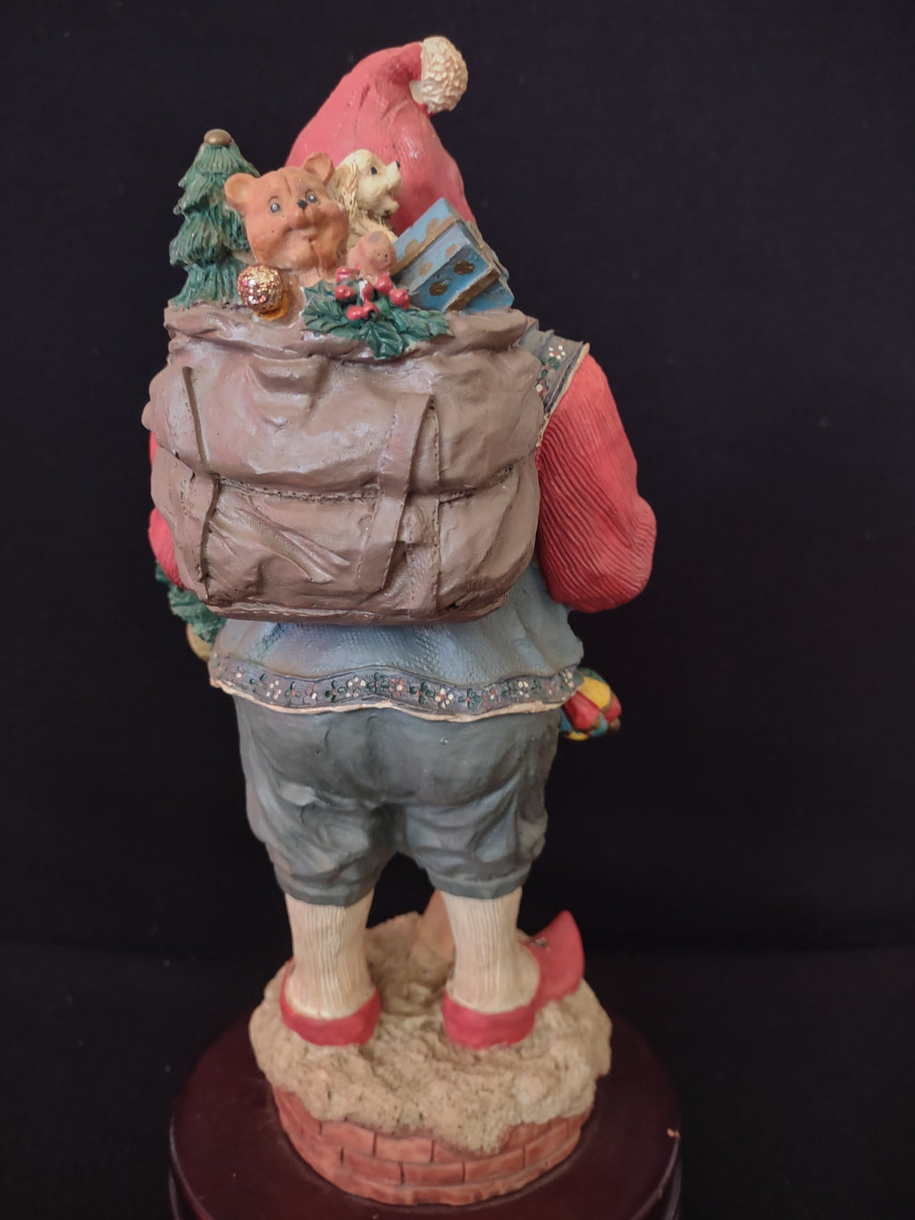 Vintage Christmas Dutch Style Santa Claus Musical Jingle Bells (Lot 4369)