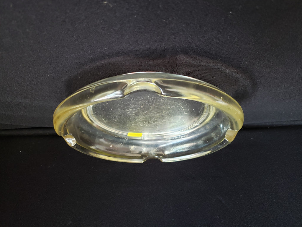 Vintage Mid Century Modern Clear Glass Ashtray 7-1/2" (lot 2166)