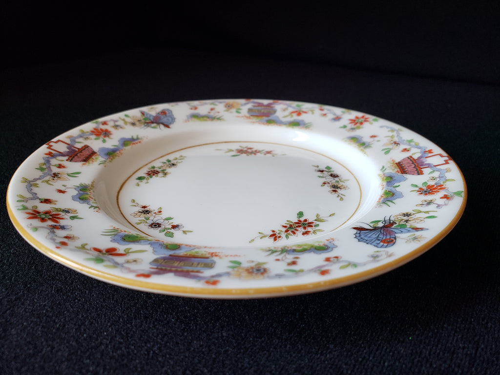 Vintage Royal Worcester Higgins & Seiter Butterfly Bread Plate 6" (lot 2116)