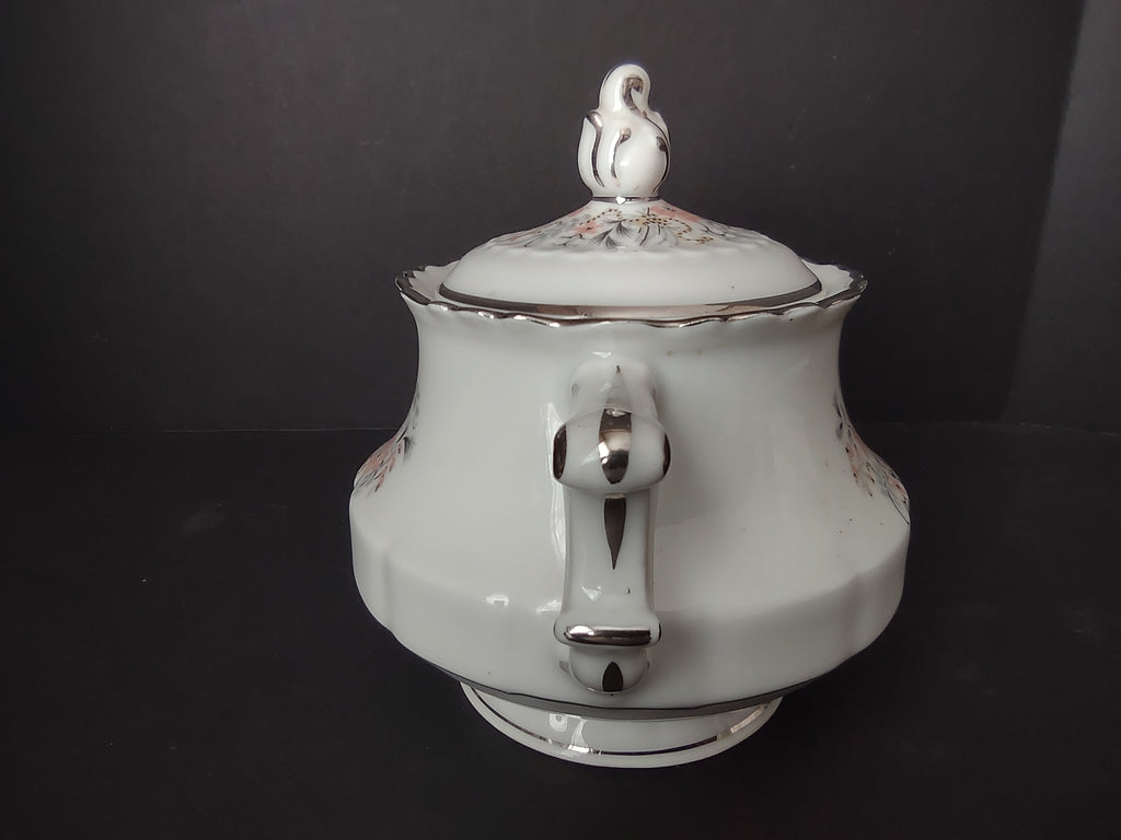 Haviland France Limoges Sugar Dish Floradora Platinum Trim (lot 977)