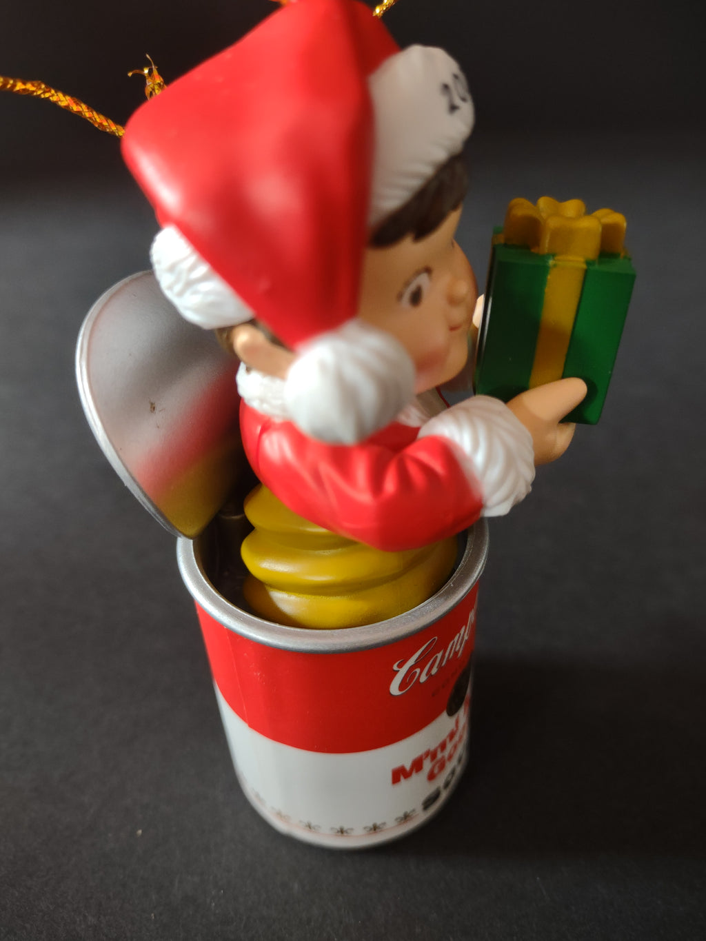 Vintage Christmas 2002 Campbells Soup Kid In A Can Ornament (Lot 4723)