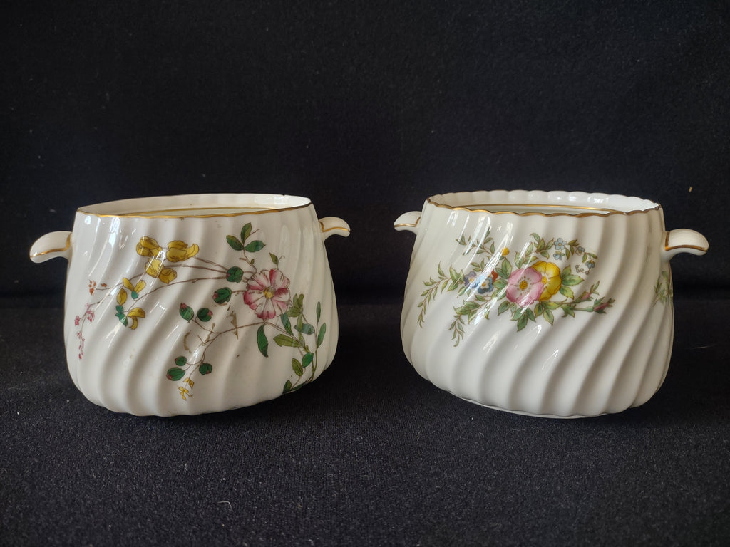 Vintage Set of 2 Minton Sugar Bowl NO Lid IMPERFECT Planter(lot 5520)