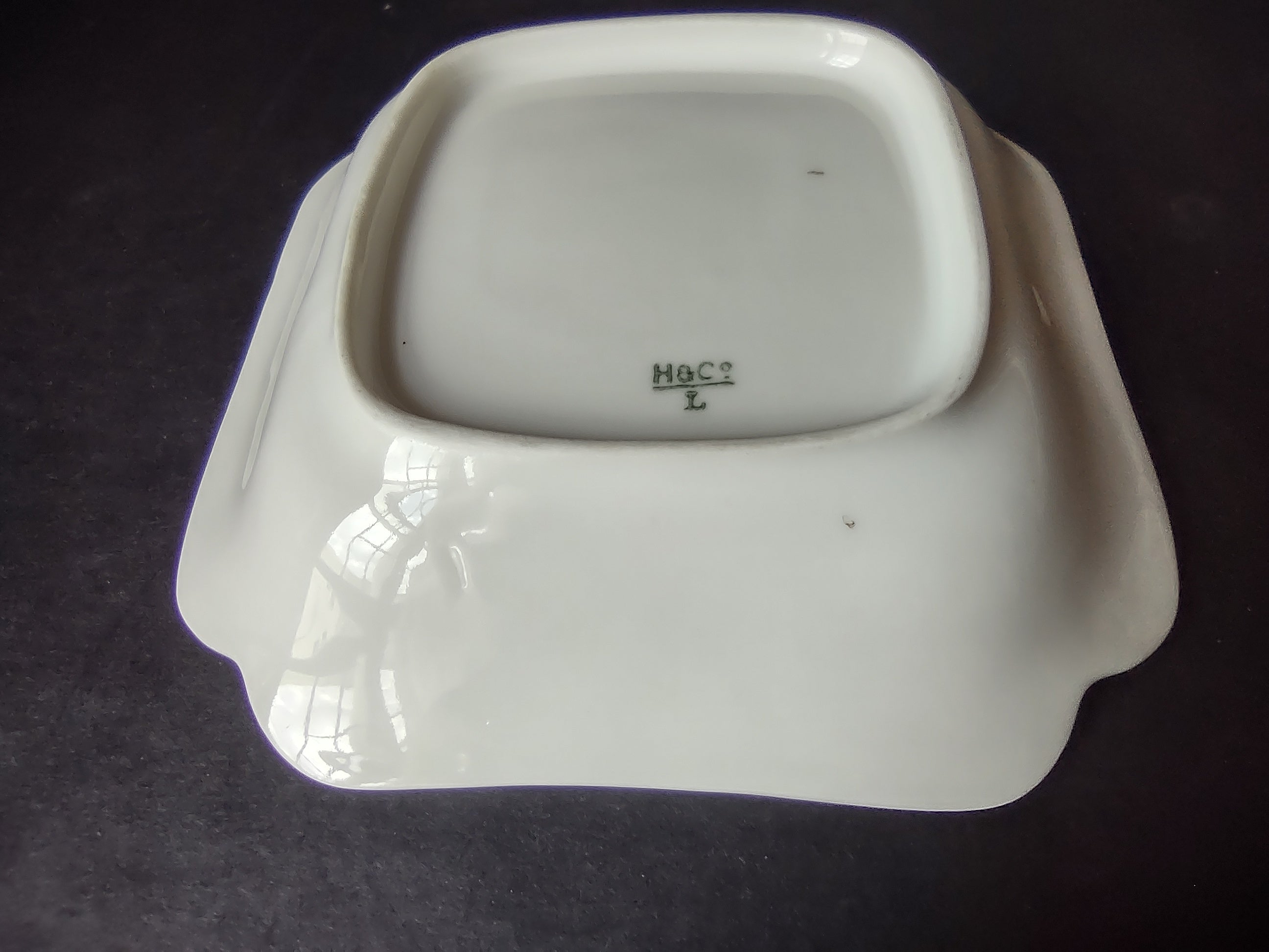 Haviland France Limoges Small Square Bowl 5-1/4" Plain White (lot 1016)
