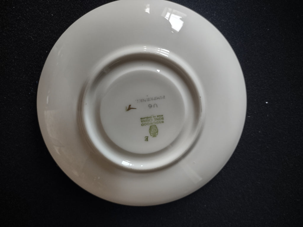 Wedgwood Pimpernel Pink Saucer ONLY Green Stamp (lot 2768)