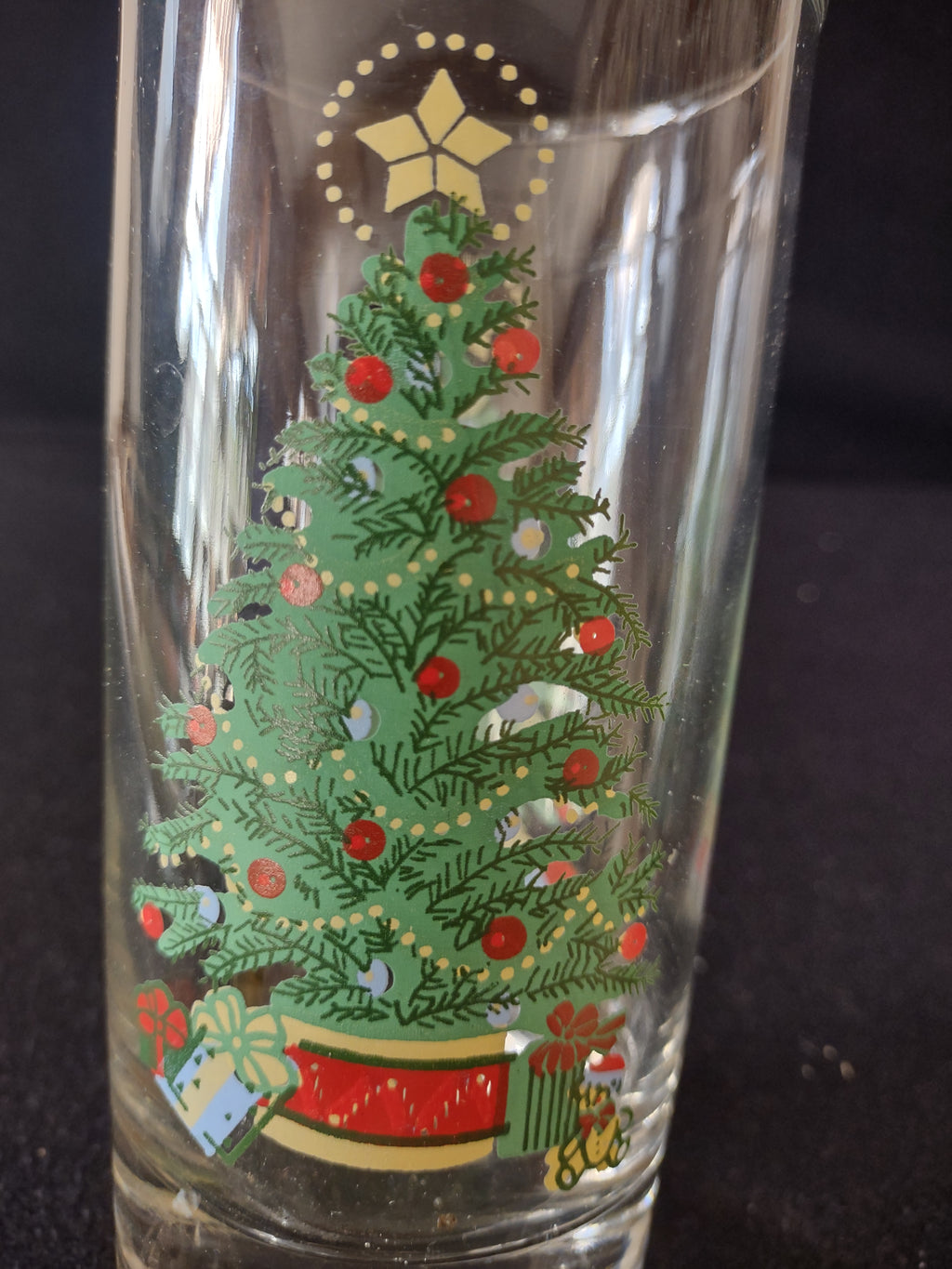 Vintage Home Interiors Christmas Tree Tumblers Gifts Star Set Of 6 (Lot4213)