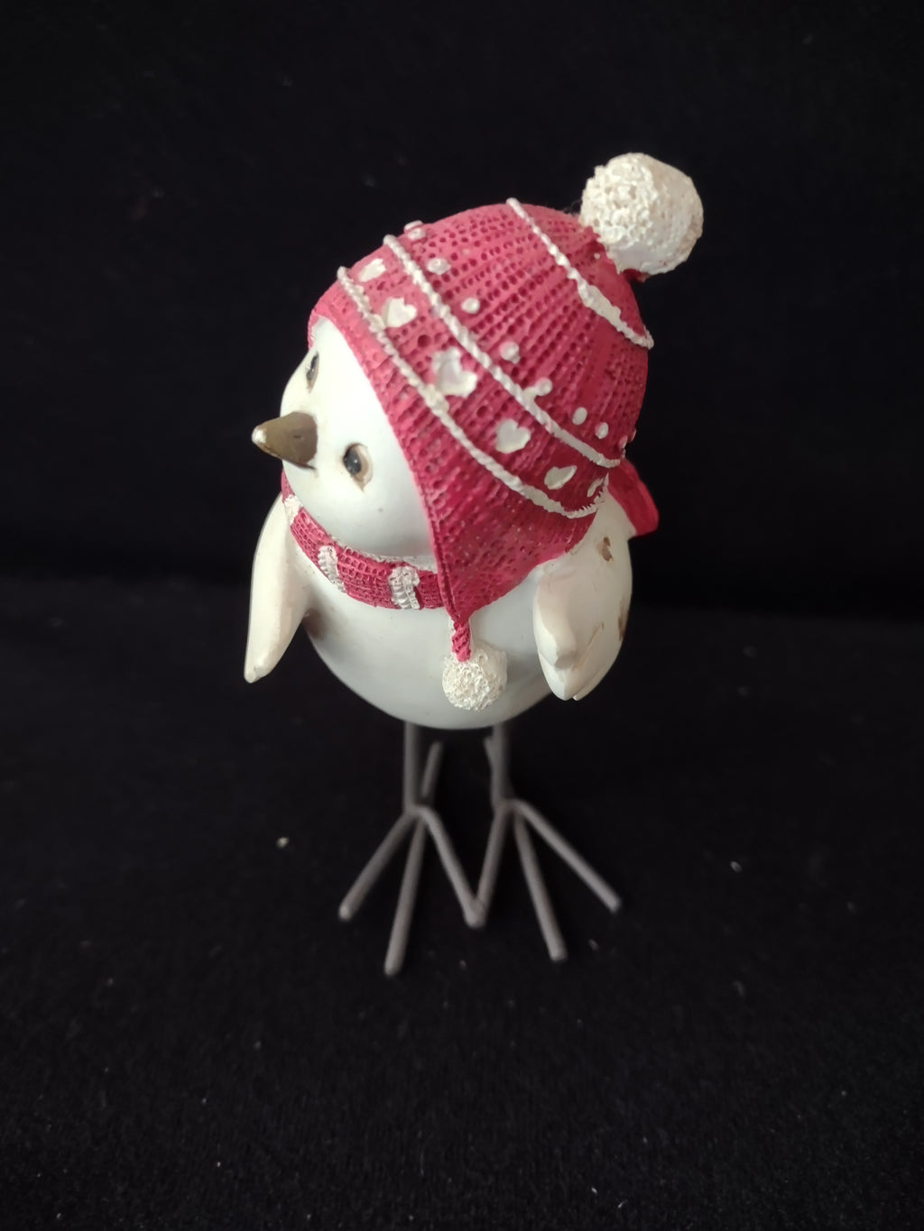 Vintage Winter Christmas 3 Skating Birds in Hats Cute Funny (Lot 3673)