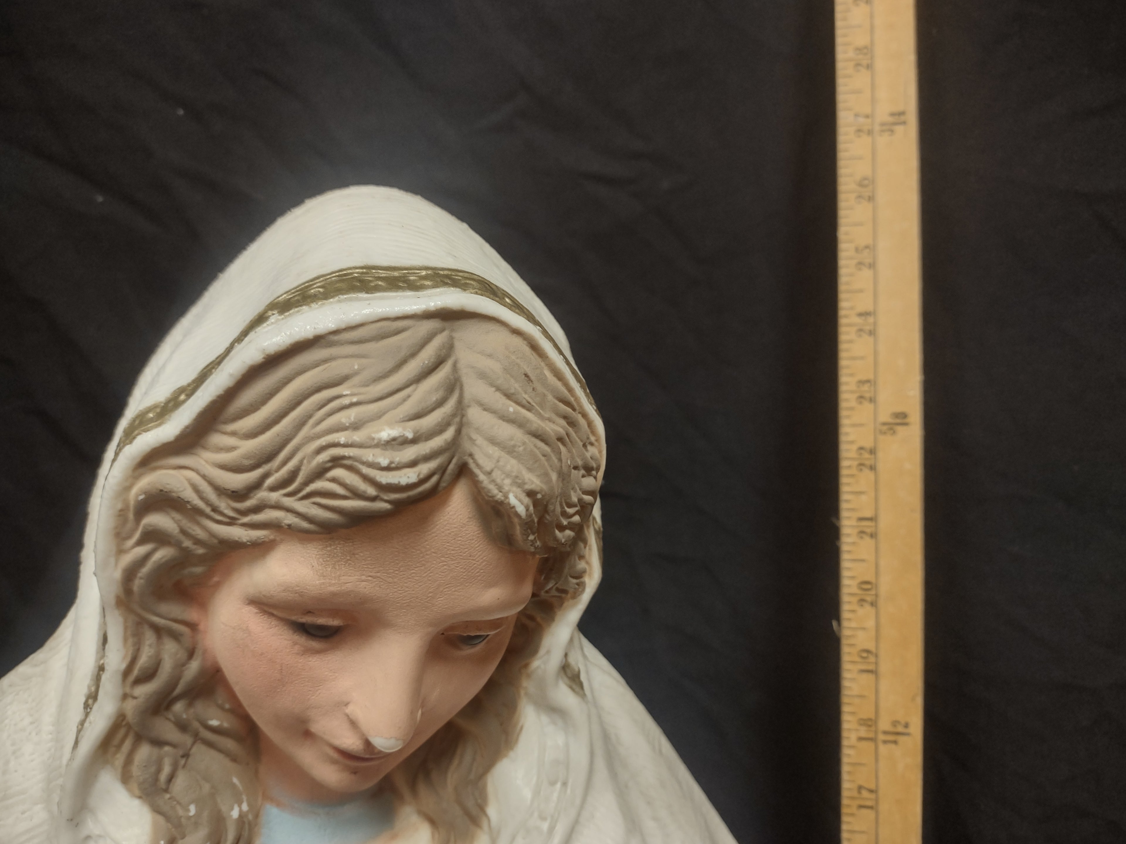 Vintage Blow Mold Christmas Nativity Mary with Baby 26" (lot 2272)
