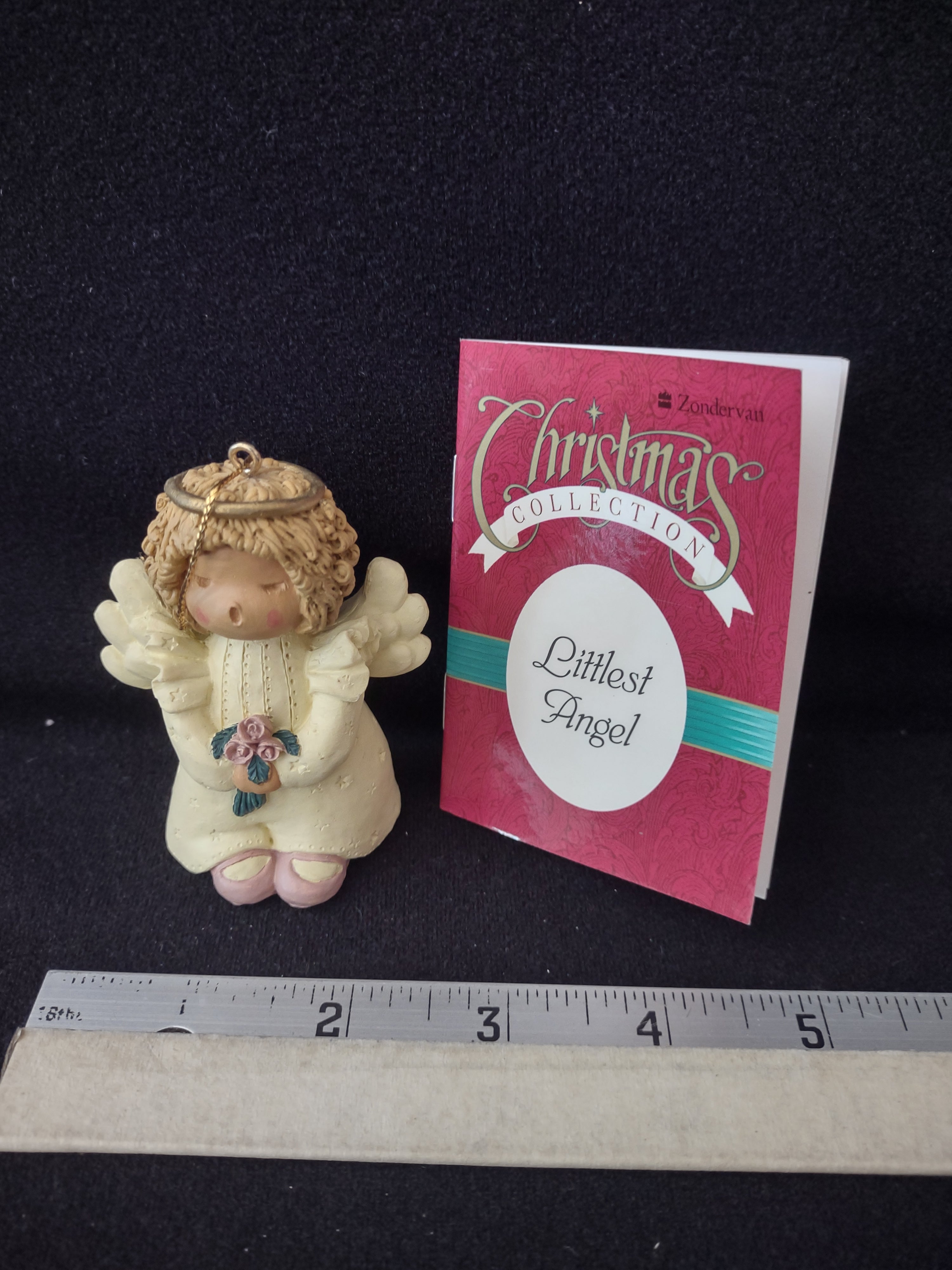 Vintage Zondervan Christmas Littlest Angel Ornament With Booklet (Lot 4131)