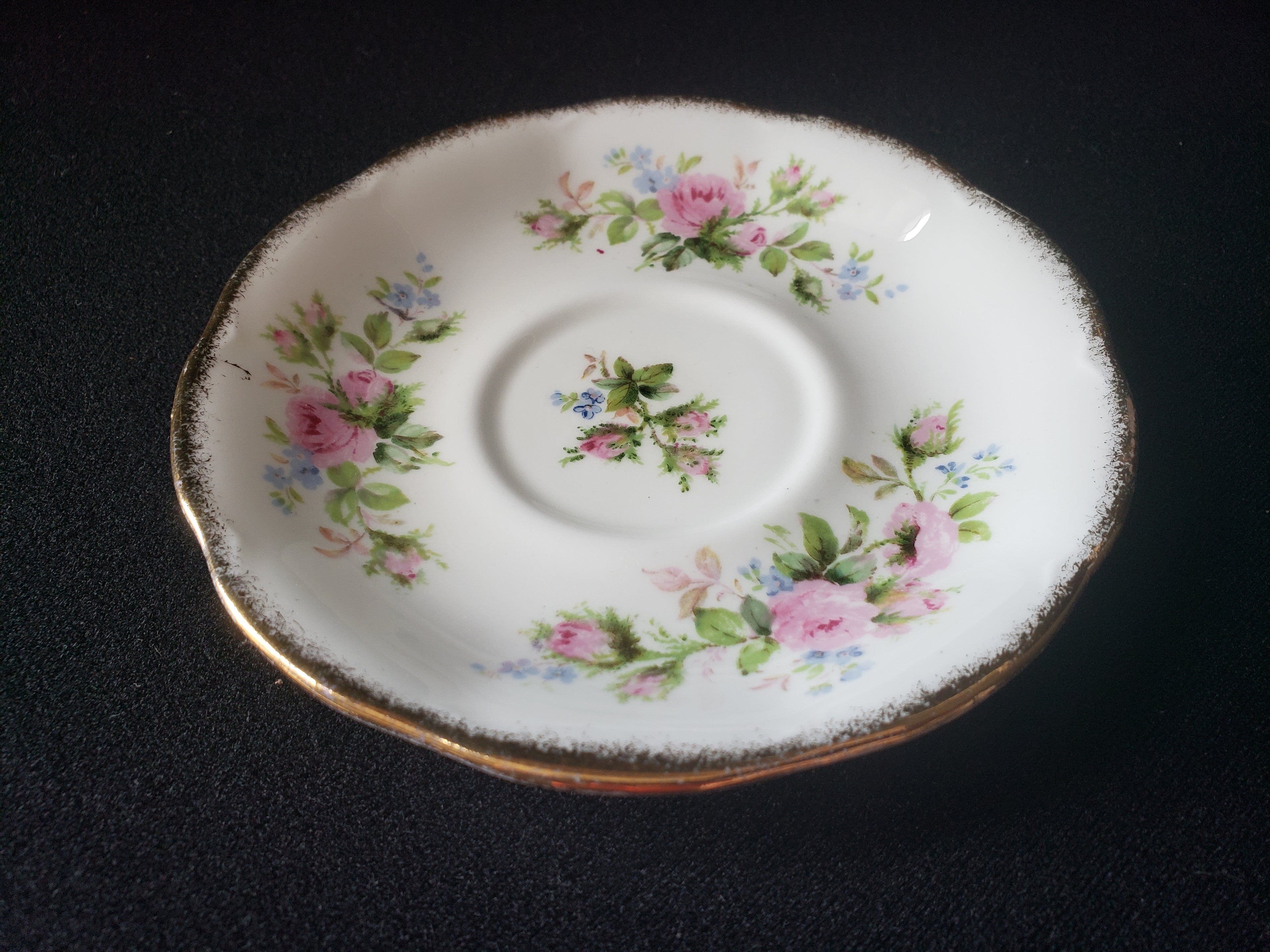 Vintage Royal Albert Bone China Moss Rose Saucer ONLY (lot 2017)
