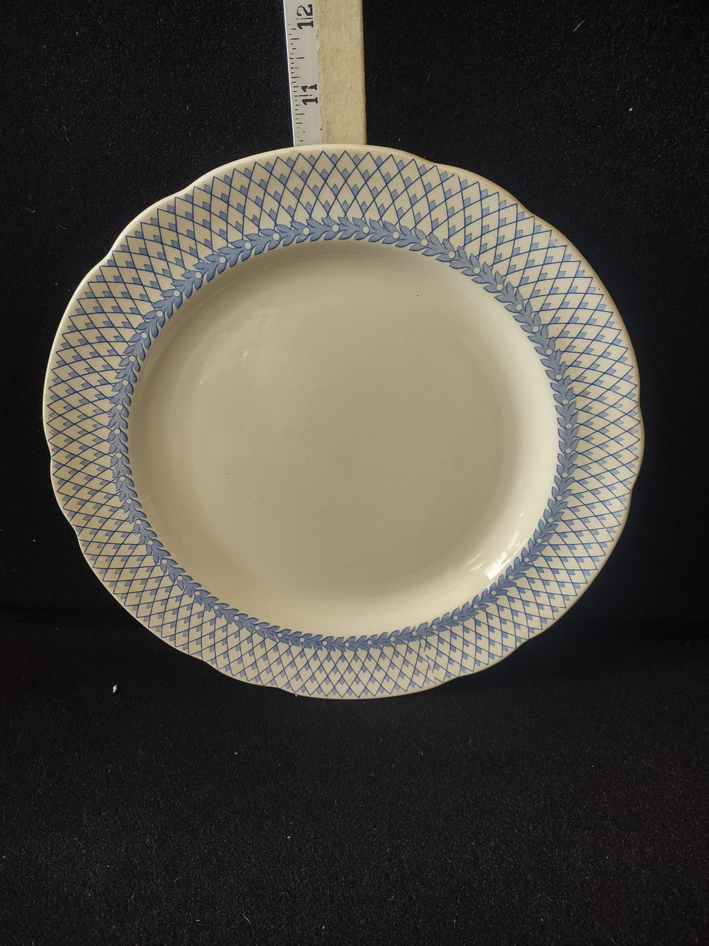 Vintage Copeland Late Spode Dinner Plate Blue White Trim (Lot 5742)