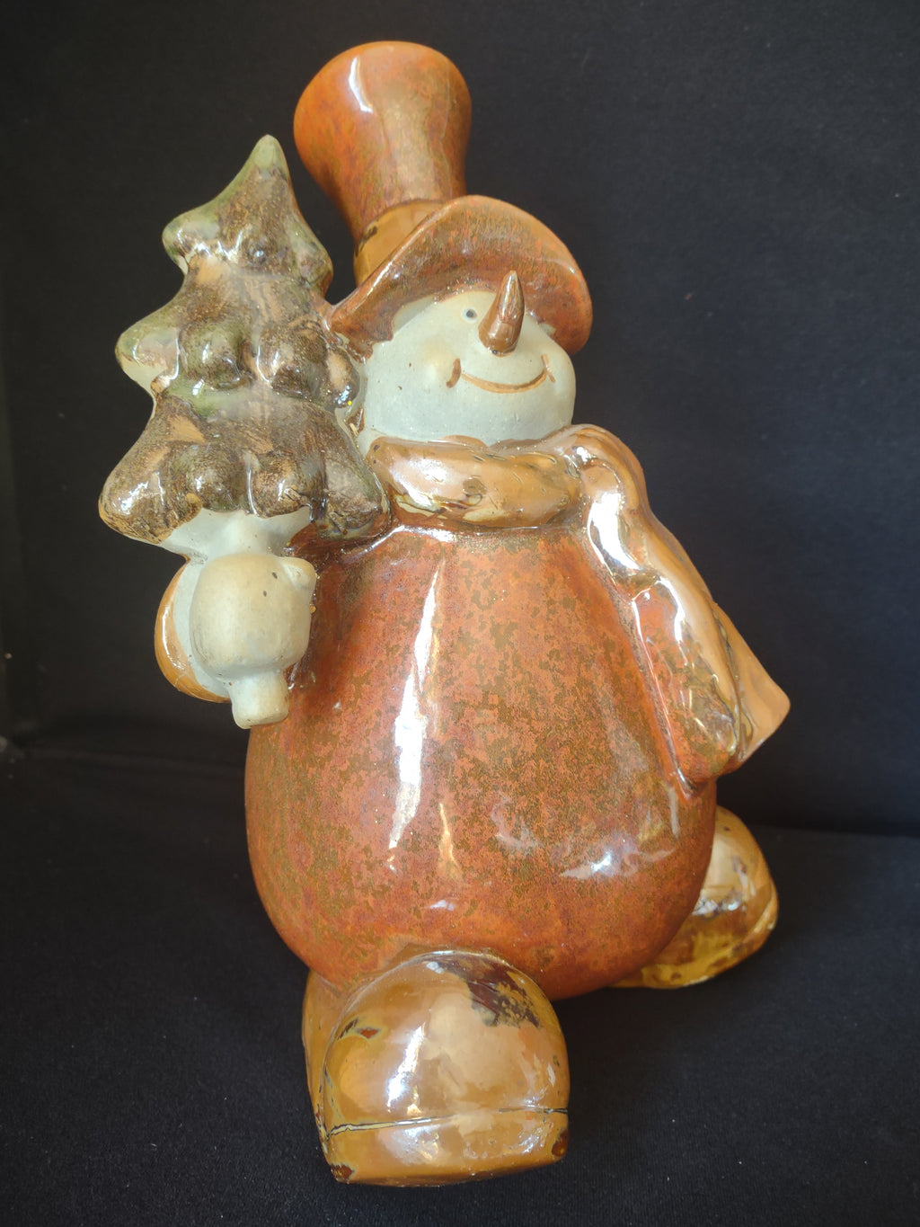 Ceramic Christmas Snowman Figurine 12" (lot 1707)