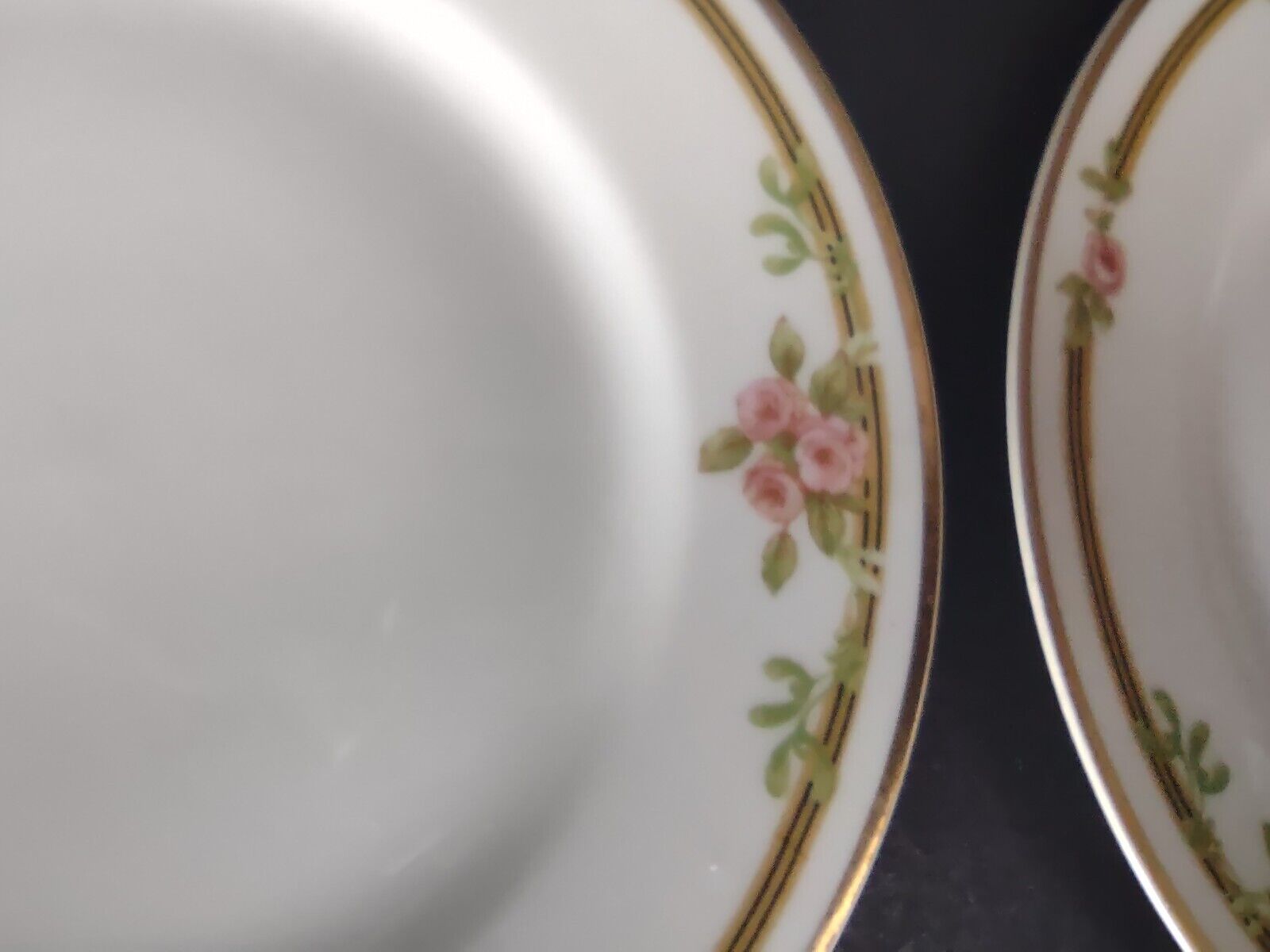 Haviland Limoges Schleiger 625 A Red Rose 2 x Bread Butter Plate 6-1/4" (lot 538