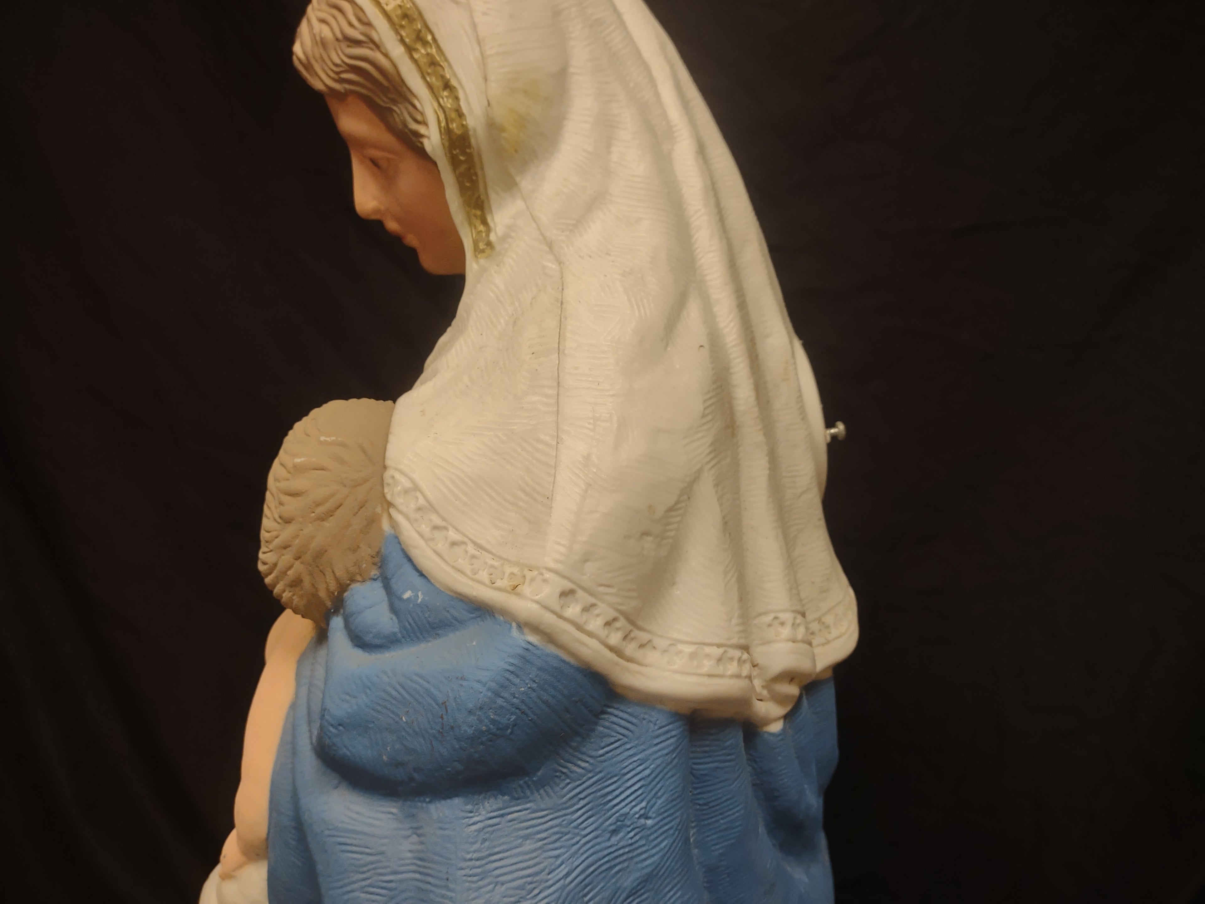 Vintage Blow Mold Christmas Nativity Mary with Baby 26" (lot 2272)