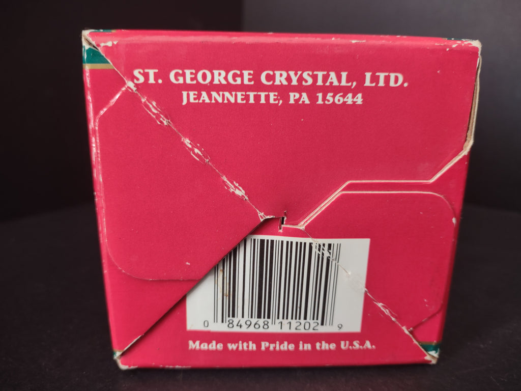 Christmas Hurricane Mini Candle Holder Crystal Brass Base (lot 2723c)