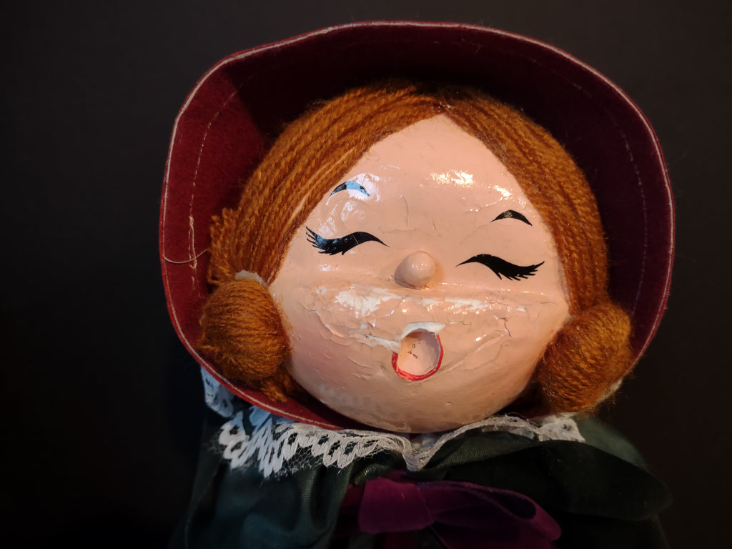 Vintage Christmas Carolers Paper Mache 22" IMPERFECT (lot 3316)