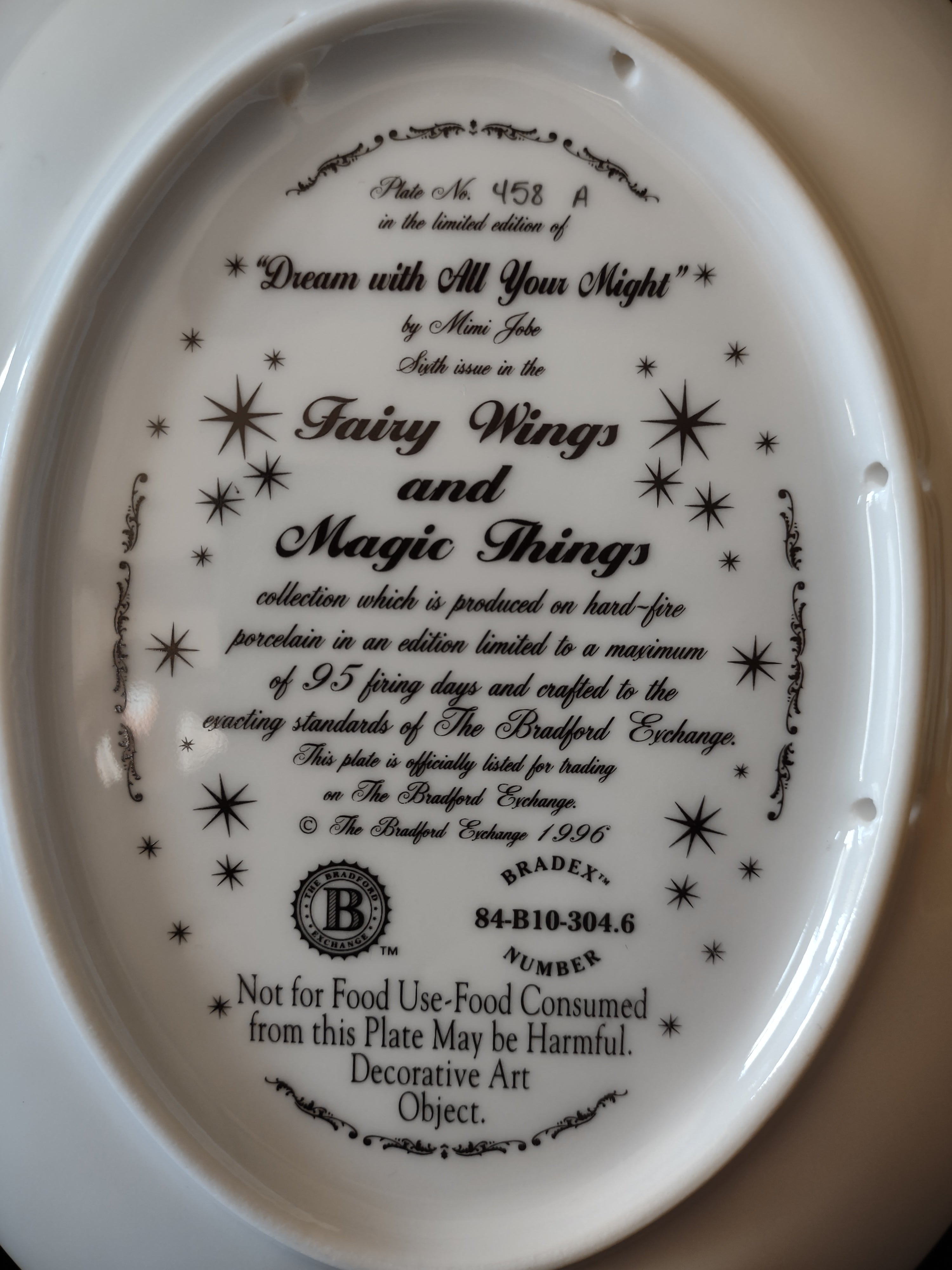 Fairy Wings And Magic Things Bradford Plate Flowers Fairy Jewel (Lot 4379)