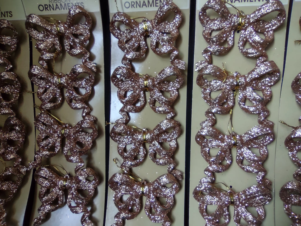 Lot of 20 Christmas Golden Ribbon Ornament (lot 1560)