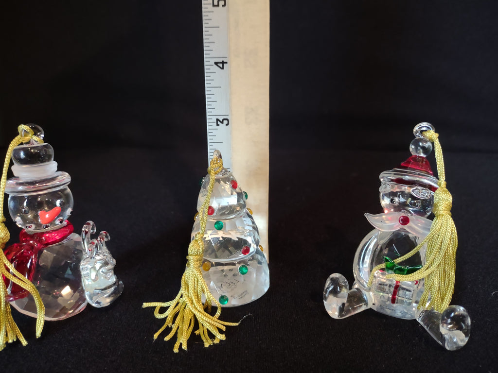 Lenox Christmas Cheer Crystalline Ornaments Set of 3 (lot 1632)