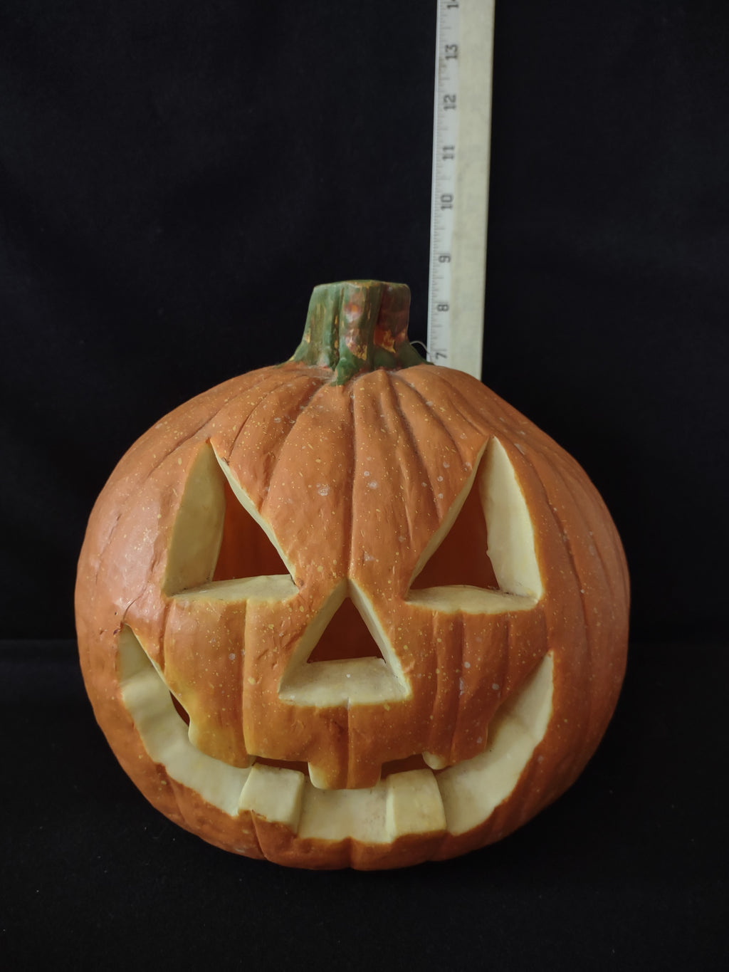 Vintage Halloween Jack -O-Lantern Foam 10" Lighted Pumpkin (Lot 3153)