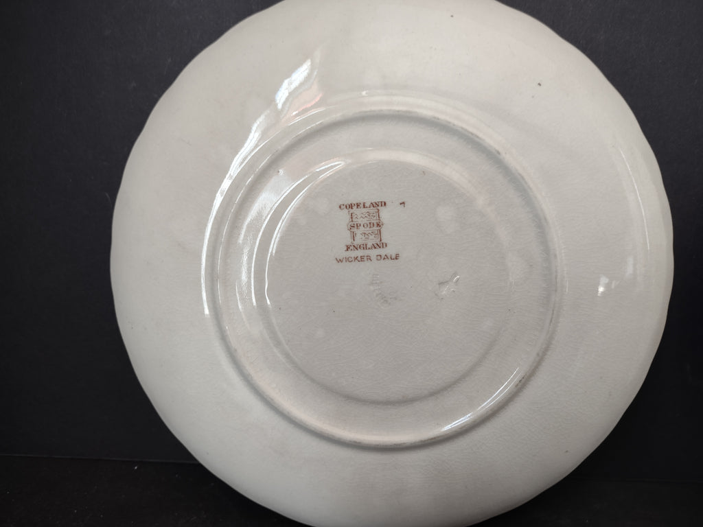 Vintage Spode Cream Soup Cup x 2 Wicker Dale English Countryside (Lot 5771)
